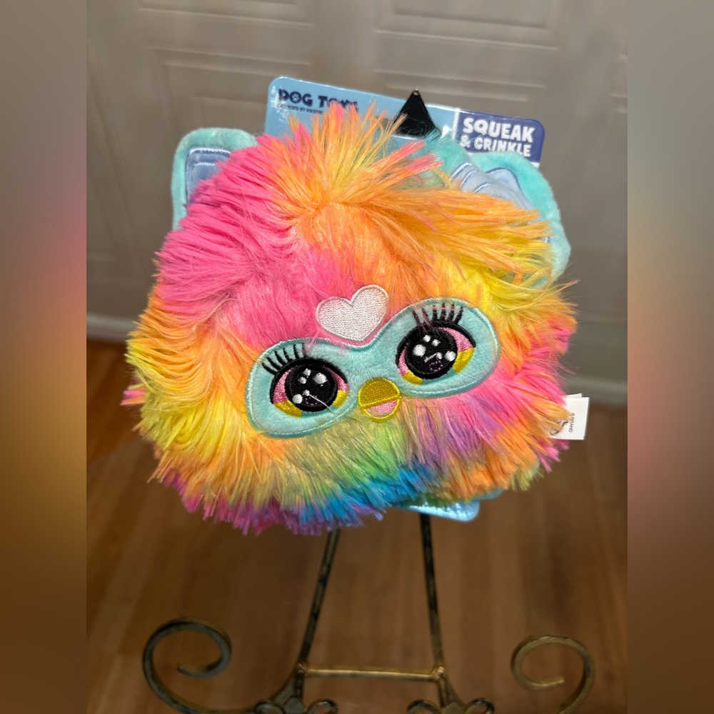 Brand New Multicolor 2025 htf Hasbro furby dog toy  With Squeaker